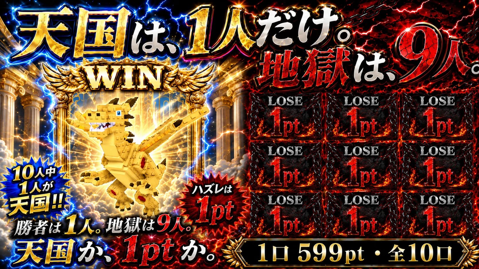 【課金pt】ドラゴン1/10ガチャ